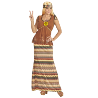 Lang Hippie Kjole Kostume