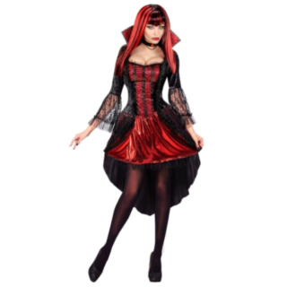 Smuk Gotisk Vampyrinde Kostume