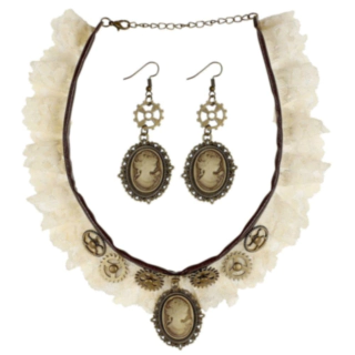 Steampunk Choker & Øreringe
