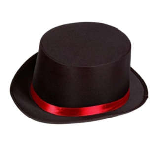 Cirkusdirektør Tophat Sort/Rød