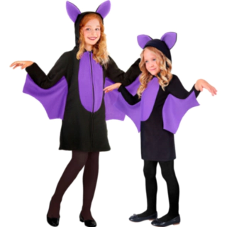 Flagermus Børnekostume Lilla