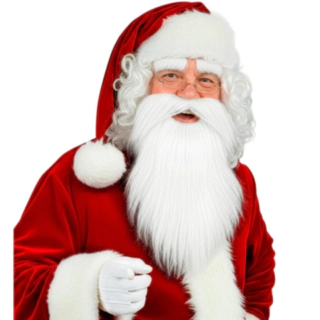 Julemandsskæg Med Overskæg & Øjenbryn