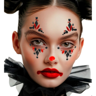 Killer Klovn Ansigtssmykker Rød