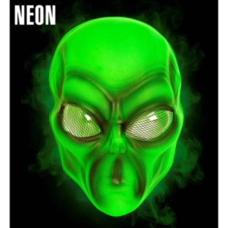 Neon Alien Maske Grøn