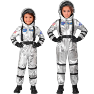 Astronaut Børnekostume Sølv