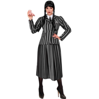 Stribet Gotisk Pige Kostume