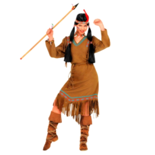 Dejlig Indianer Kvinde Kostume