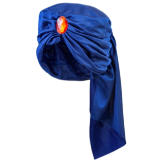 Blå Turban Med Edelsten