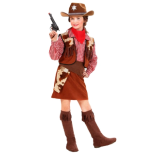 Amerikansk Cowgirl Børnekostume
