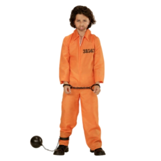 Orange Fangedragt Børnekostume