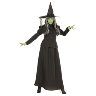 Sort Gammel Heks Kostume